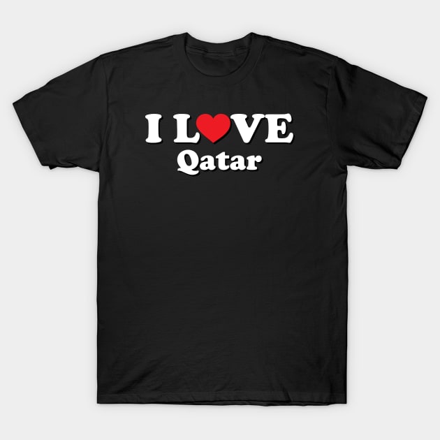 I Love Qatar T-Shirt by Ericokore